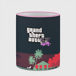 Кружка 3D GTA tropix game, цвет: 3D-розовый кант — фото 2