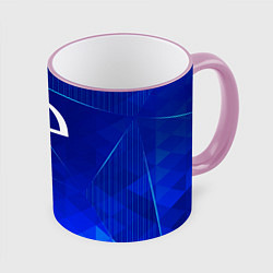 Кружка 3D Evanescence blue poly, цвет: 3D-розовый кант