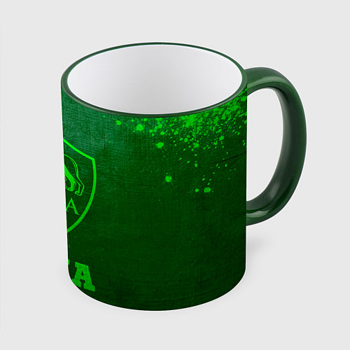 Кружка цветная Roma - green gradient / 3D-Зеленый кант – фото 1