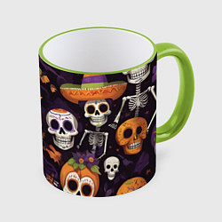 Кружка цветная Страшилки хэллоуин