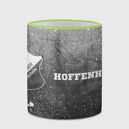 Кружка цветная Hoffenheim - grey gradient по-горизонтали / 3D-Светло-зеленый кант – фото 2