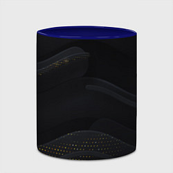 Кружка 3D Геометрия полосы текстура, цвет: 3D-белый + синий — фото 2