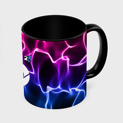 Кружка цветная Portal неоновые волны