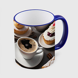 Кружка цветная Кофе и пирожные
