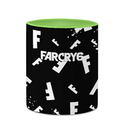 Кружка 3D FC6 logo pattern, цвет: 3D-белый + светло-зеленый — фото 2