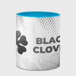 Кружка 3D Black Clover - white gradient по-горизонтали, цвет: 3D-белый + небесно-голубой — фото 2