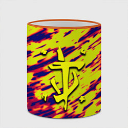 Кружка 3D Doom огненный паттерн, цвет: 3D-оранжевый кант — фото 2