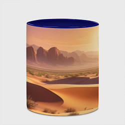 Кружка 3D Закат в жаркой пустыне, цвет: 3D-белый + синий — фото 2