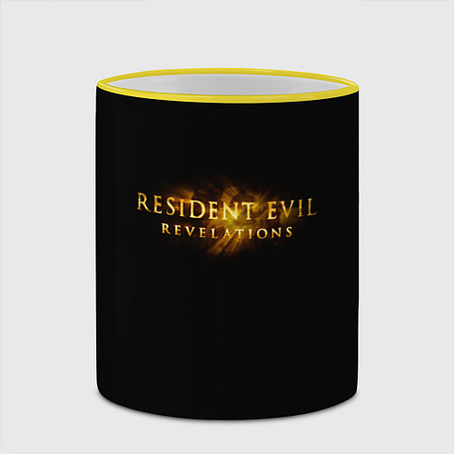 Кружка цветная Resident Evil 7 biohazard / 3D-Желтый кант – фото 2