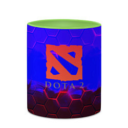 Кружка 3D Dota 2 броня текстура, цвет: 3D-белый + светло-зеленый — фото 2