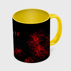 Кружка 3D Biohazard брызги красок, цвет: 3D-белый + желтый