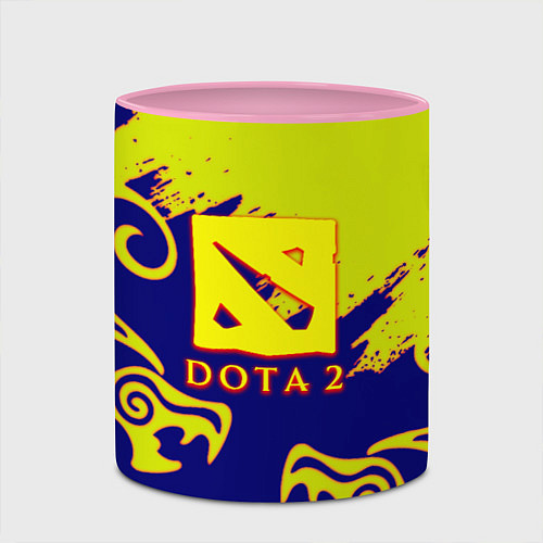 Кружка цветная Dota dragon steel / 3D-Белый + розовый – фото 2