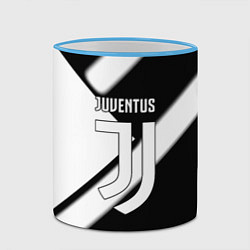Кружка 3D Juventus geometry steel, цвет: 3D-небесно-голубой кант — фото 2