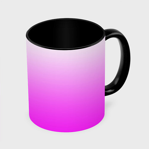 Кружка цветная Gradient color pink / 3D-Белый + черный – фото 1