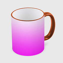 Кружка 3D Gradient color pink, цвет: 3D-оранжевый кант