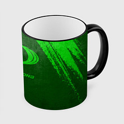 Кружка 3D SsangYong - green gradient, цвет: 3D-черный кант