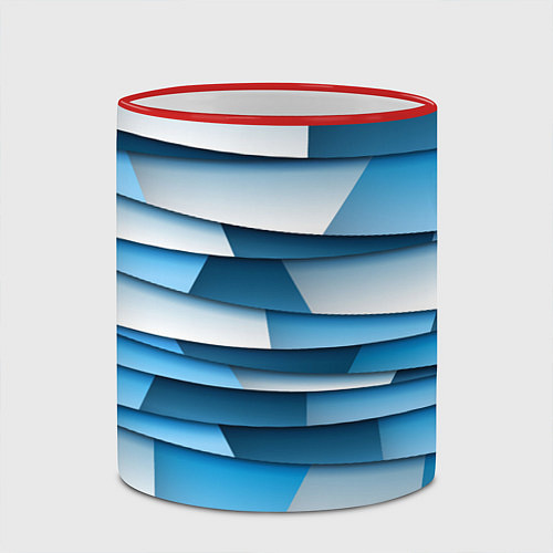 Кружка цветная Geometry line / 3D-Красный кант – фото 2