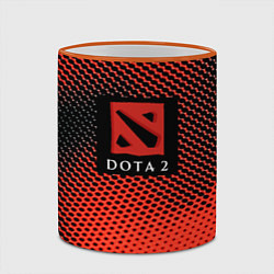 Кружка 3D DOTA 2 краски абстракция, цвет: 3D-оранжевый кант — фото 2