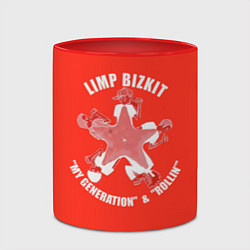 Кружка 3D Limp Bizkit my generation rollin, цвет: 3D-белый + красный — фото 2