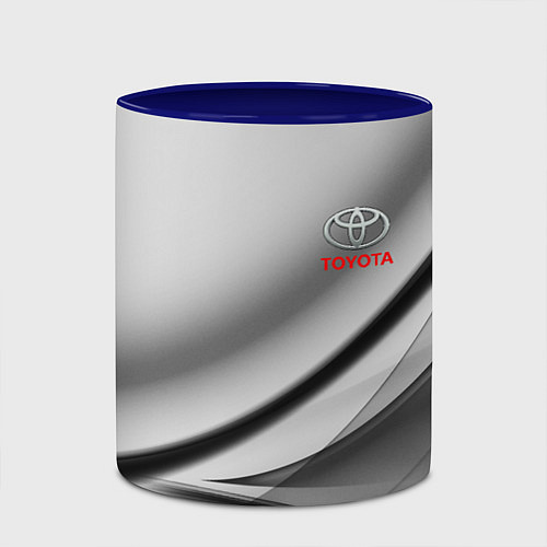 Кружка цветная Toyota texrure grey / 3D-Белый + синий – фото 2