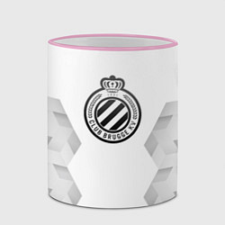 Кружка 3D Club Brugge white poly, цвет: 3D-розовый кант — фото 2