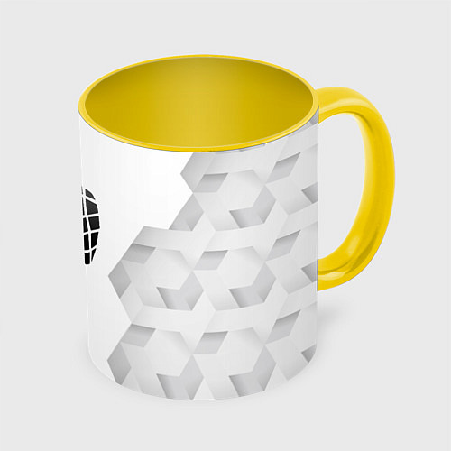 Кружка цветная Green Day white poly / 3D-Белый + желтый – фото 1