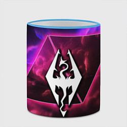 Кружка 3D The Elder Scrolls neon game, цвет: 3D-небесно-голубой кант — фото 2