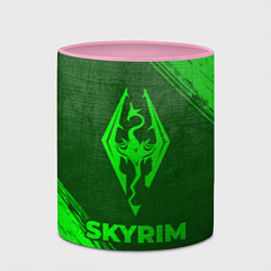 Кружка 3D Skyrim - green gradient, цвет: 3D-белый + розовый — фото 2