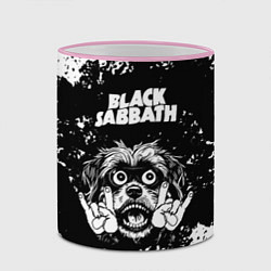 Кружка 3D Black Sabbath рок пес, цвет: 3D-розовый кант — фото 2