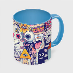 Кружка цветная Психоделические монстры