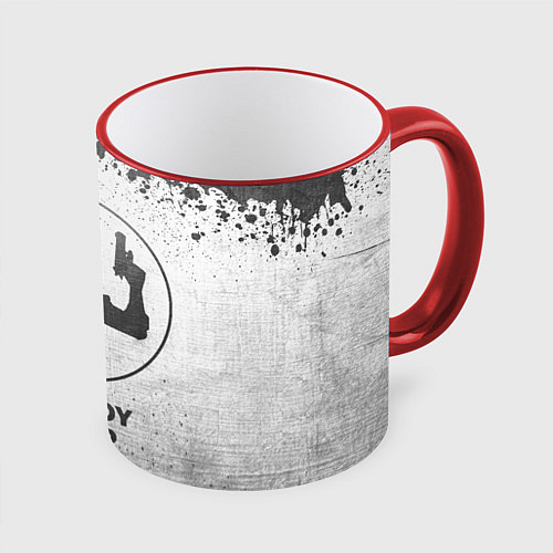 Кружка цветная Cowboy Bebop - white gradient / 3D-Красный кант – фото 1