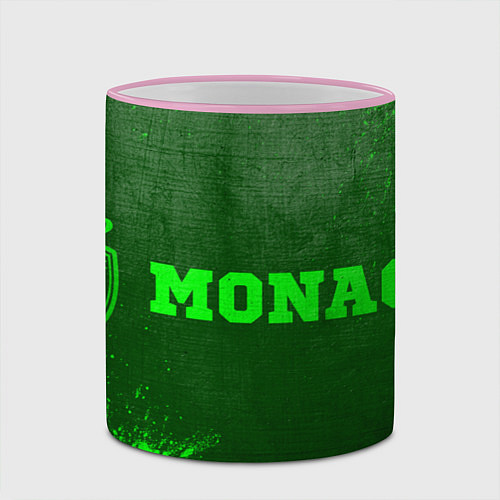 Кружка цветная Monaco - green gradient по-горизонтали / 3D-Розовый кант – фото 2