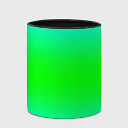 Кружка 3D Кислотный градиент текстура, цвет: 3D-белый + черный — фото 2