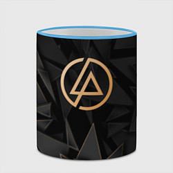 Кружка 3D Linkin Park golden poly, цвет: 3D-небесно-голубой кант — фото 2