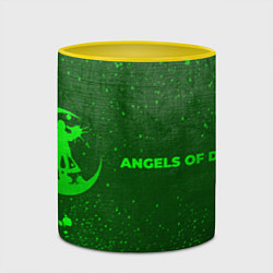 Кружка 3D Angels of Death - green gradient по-горизонтали, цвет: 3D-белый + желтый — фото 2