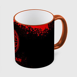 Кружка 3D AC Milan - red gradient, цвет: 3D-оранжевый кант