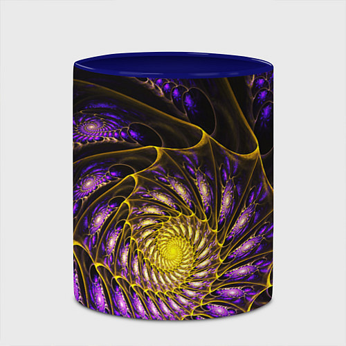 Кружка цветная Fractal illusion steel / 3D-Белый + синий – фото 2