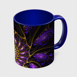 Кружка 3D Fractal illusion steel, цвет: 3D-белый + синий