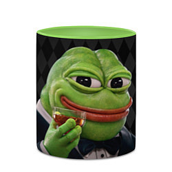 Кружка 3D Pepe - its my dudes, цвет: 3D-белый + светло-зеленый — фото 2