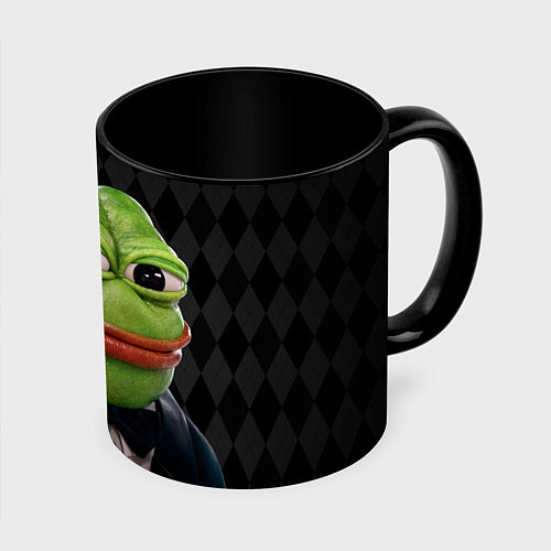 Кружка цветная Pepe - its my dudes / 3D-Белый + черный – фото 1