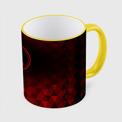 Кружка 3D Saab red poly, цвет: 3D-желтый кант