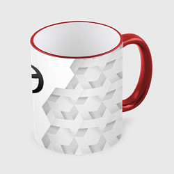 Кружка 3D Mazda white poly, цвет: 3D-красный кант