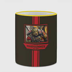 Кружка 3D Орк воин Warhammer, цвет: 3D-желтый кант — фото 2