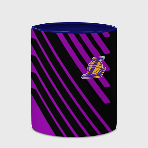 Кружка цветная Лейкерс / 3D-Белый + синий – фото 2