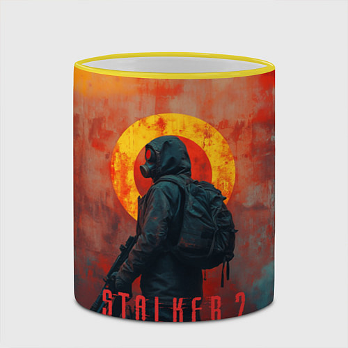 Кружка цветная Stalker 2 poster art / 3D-Желтый кант – фото 2