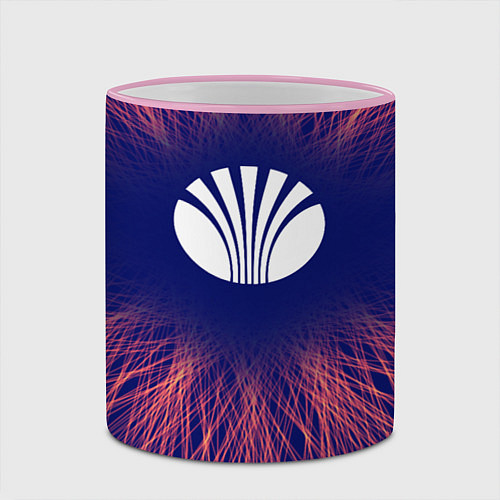 Кружка цветная Daewoo red energy / 3D-Розовый кант – фото 2