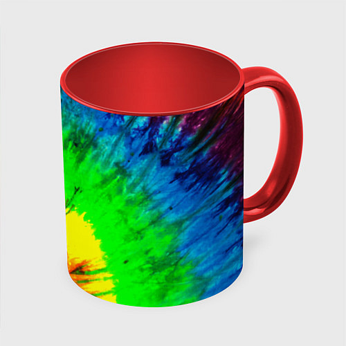 Кружка цветная Краски ти дай / 3D-Белый + красный – фото 1