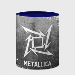 Кружка 3D Metallica - grey gradient, цвет: 3D-белый + синий — фото 2