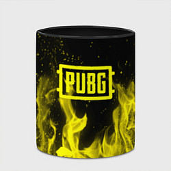 Кружка 3D PUBG fire yellow, цвет: 3D-белый + черный — фото 2