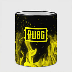 Кружка 3D PUBG fire yellow, цвет: 3D-черный кант — фото 2